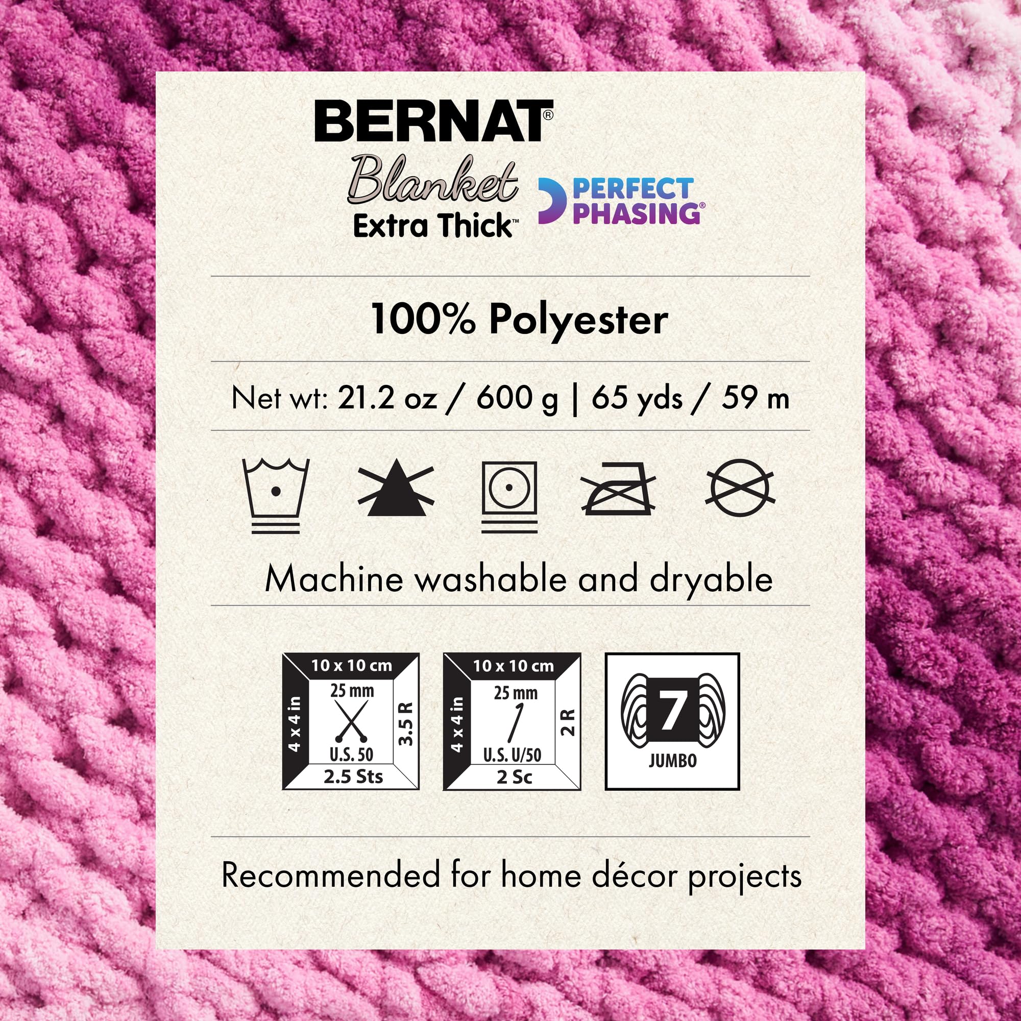 Bernat Blanket Extra Thick Perfect Phasing, Betonfarbe, 1 Packung à 600 g Garn