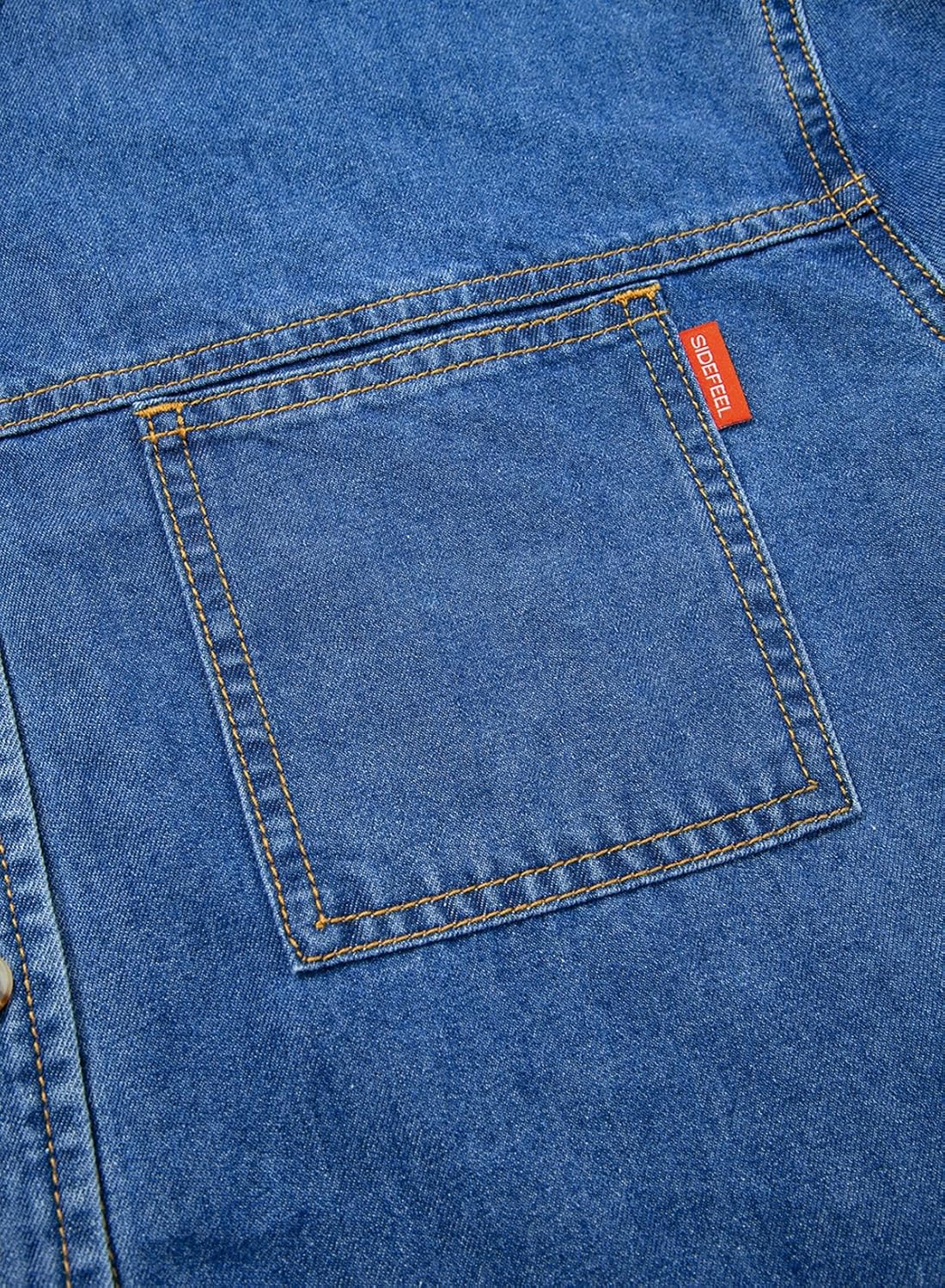 Sidefeel Women's Collared Denim Dress Casual Long Sleeve Button Down Jean Shirt Dresses with Pockets - Image 6