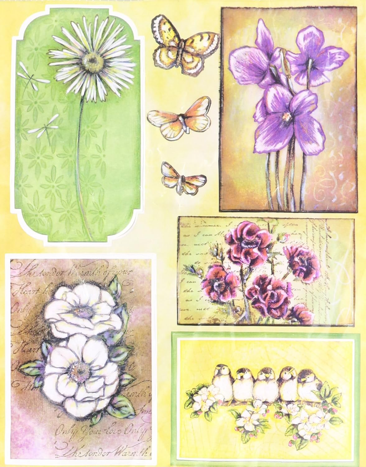 Penny Black Sticker Sheet 7"X9"Spring Charm