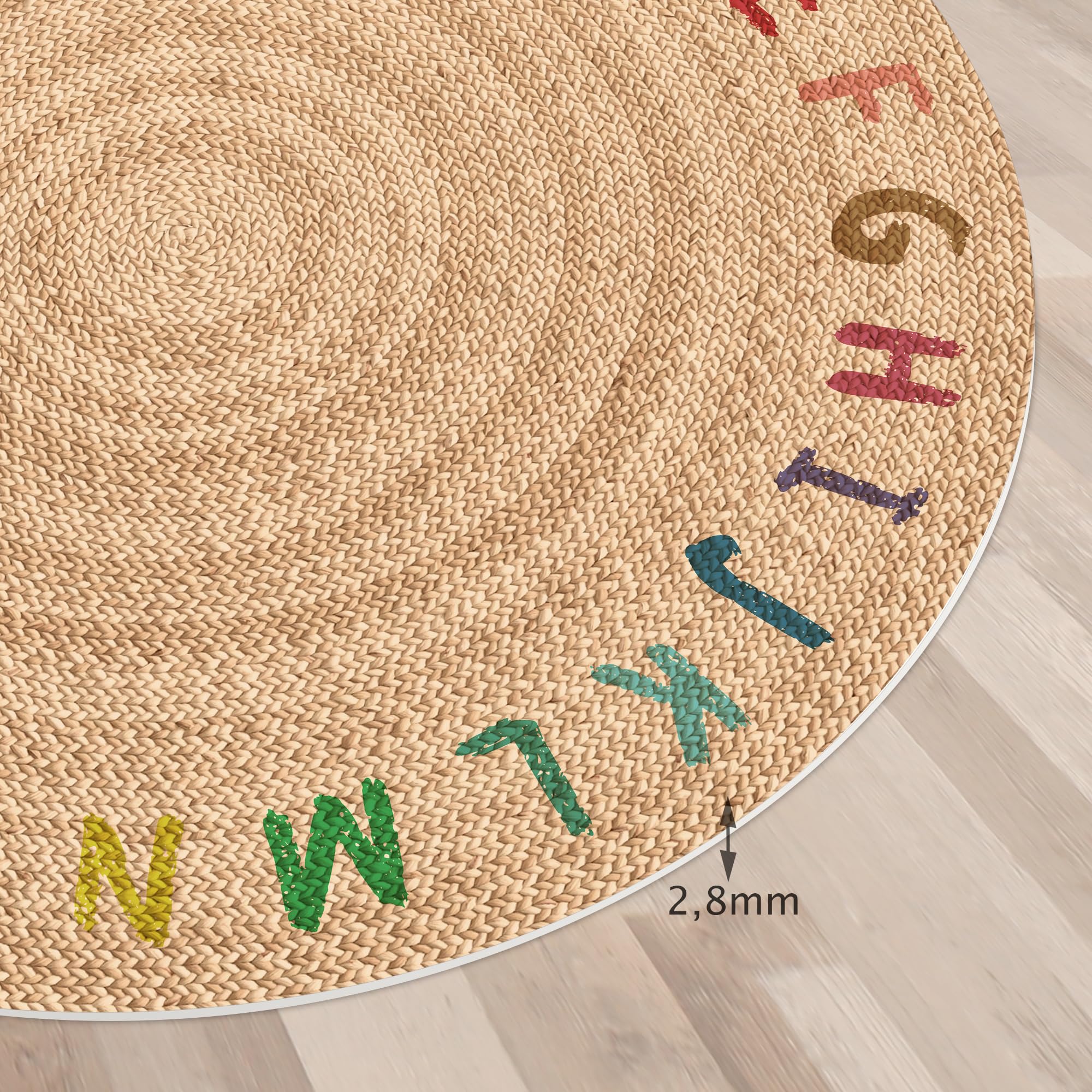 VINILIKO, Tappeto in vinile ABC Colori [Diam] 180 cm
