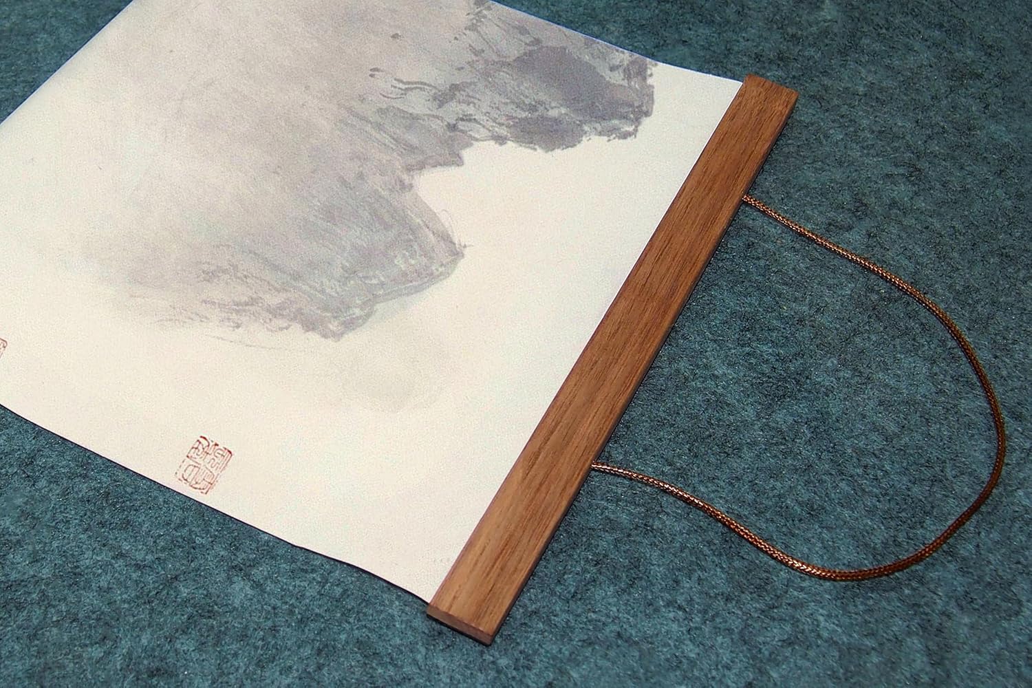 jszip Vintage Chinese Landscape Scroll Paintings - Set of 3 Hanging Art, Solid Wood Frame, Antique Style Home Decor