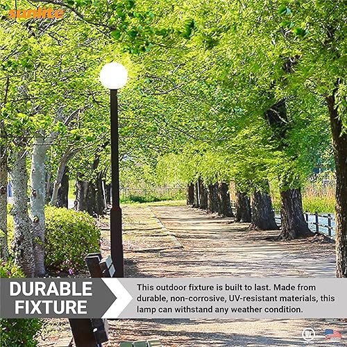 Miniatura 6 de Sunlite 41320-SU - Accesorio decorativo para exteriores de 12 pulgadas, enchufe mediano (E26), se monta en poste de 3 pulgadas (no incluido),
