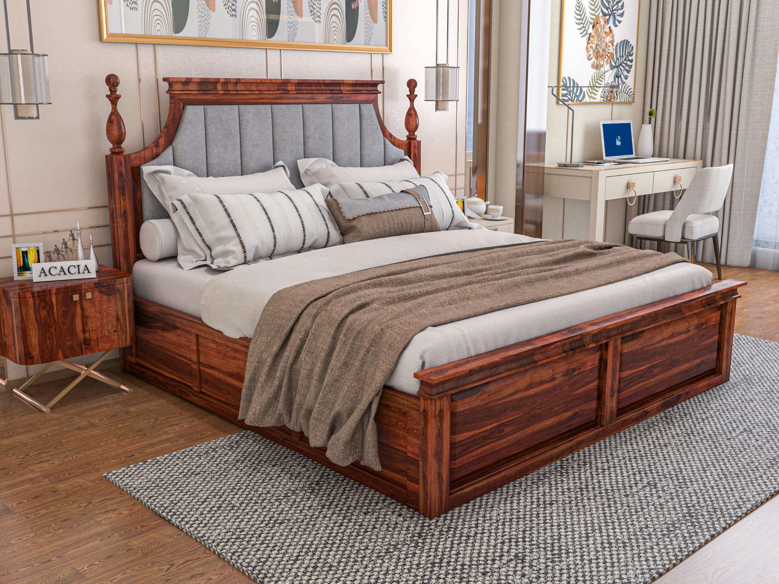 Queensizebed Kingsizebed Double Bed Steel Cot Furniture Metal