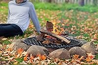 Vista 4 de Walden Backyards - Rejilla redonda para fogatas de alta temperatura, de acero resistente para uso en exteriores, para fogatas y hogueras al aire