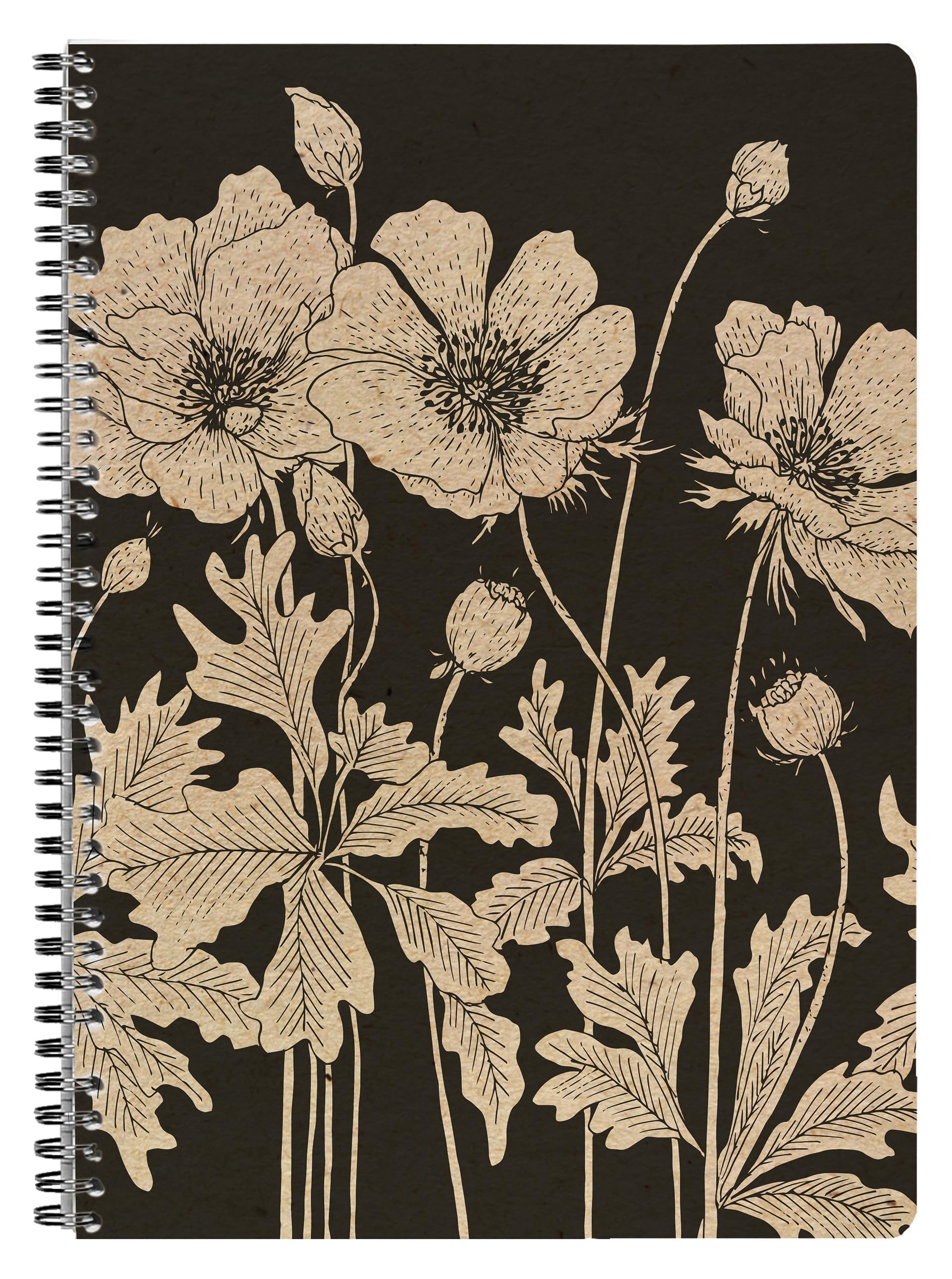 Clairefontaine 116040C - Spiral Notebook Nature - A4 21x29,7cm 148 Lined Pages Margin Ivory Paper 90g - Collection Le Cerisier Blanc 2 images, random delivery