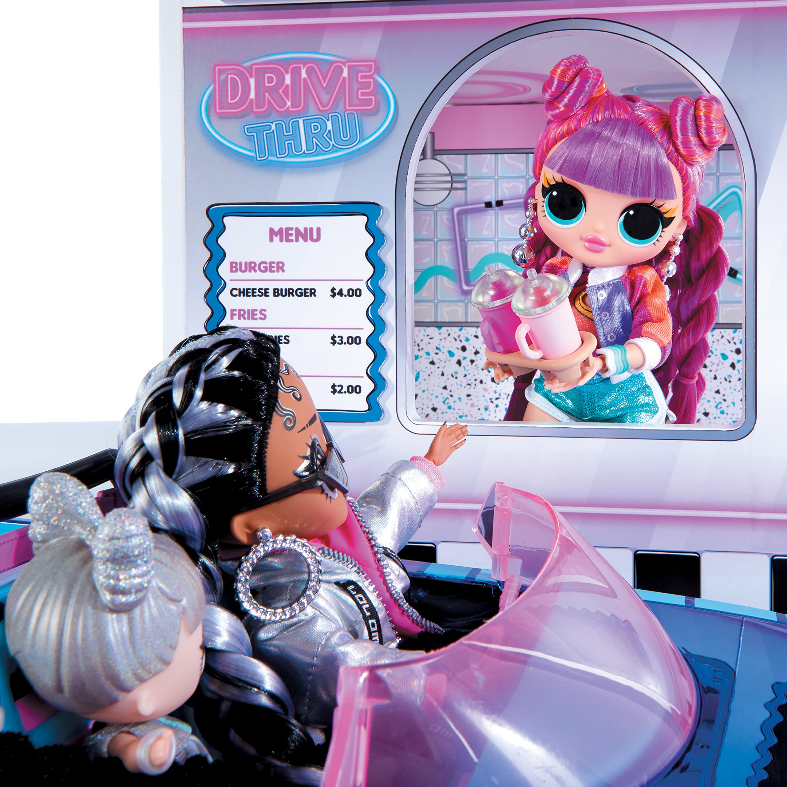 L.O.L. Surprise! OMG House of Surprises - 85+ Überraschungen, 4 Stories, 10 Räume - Inklusive Möbel, Accessoires und mehr - passend für LOL Surprise & OMG Dolls - Sammelpuppenhaus für Mädchen ab 3+
