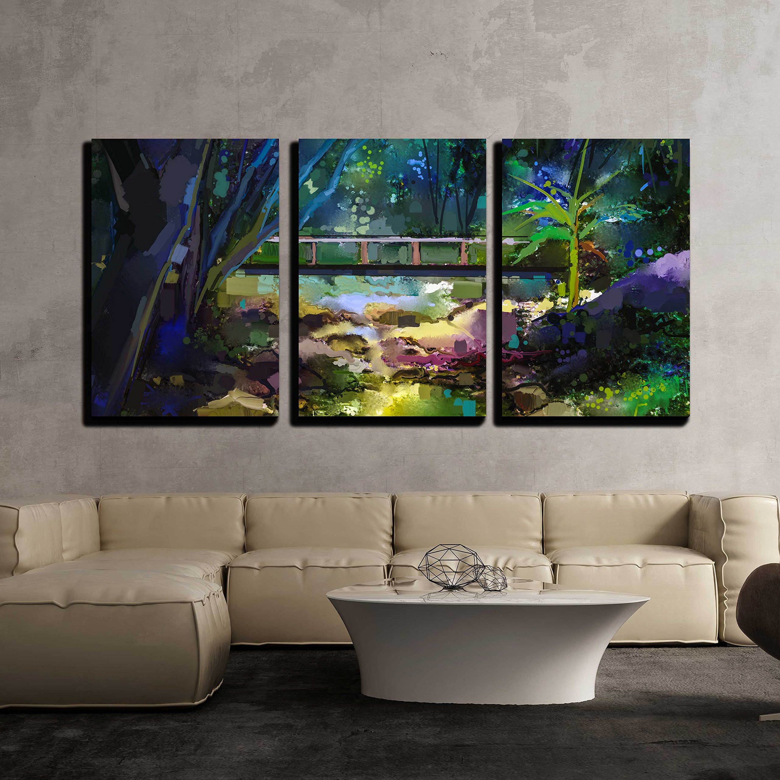 Amazon.com: wall26 - 3 Piece Canvas Wall Art - Hand Painted