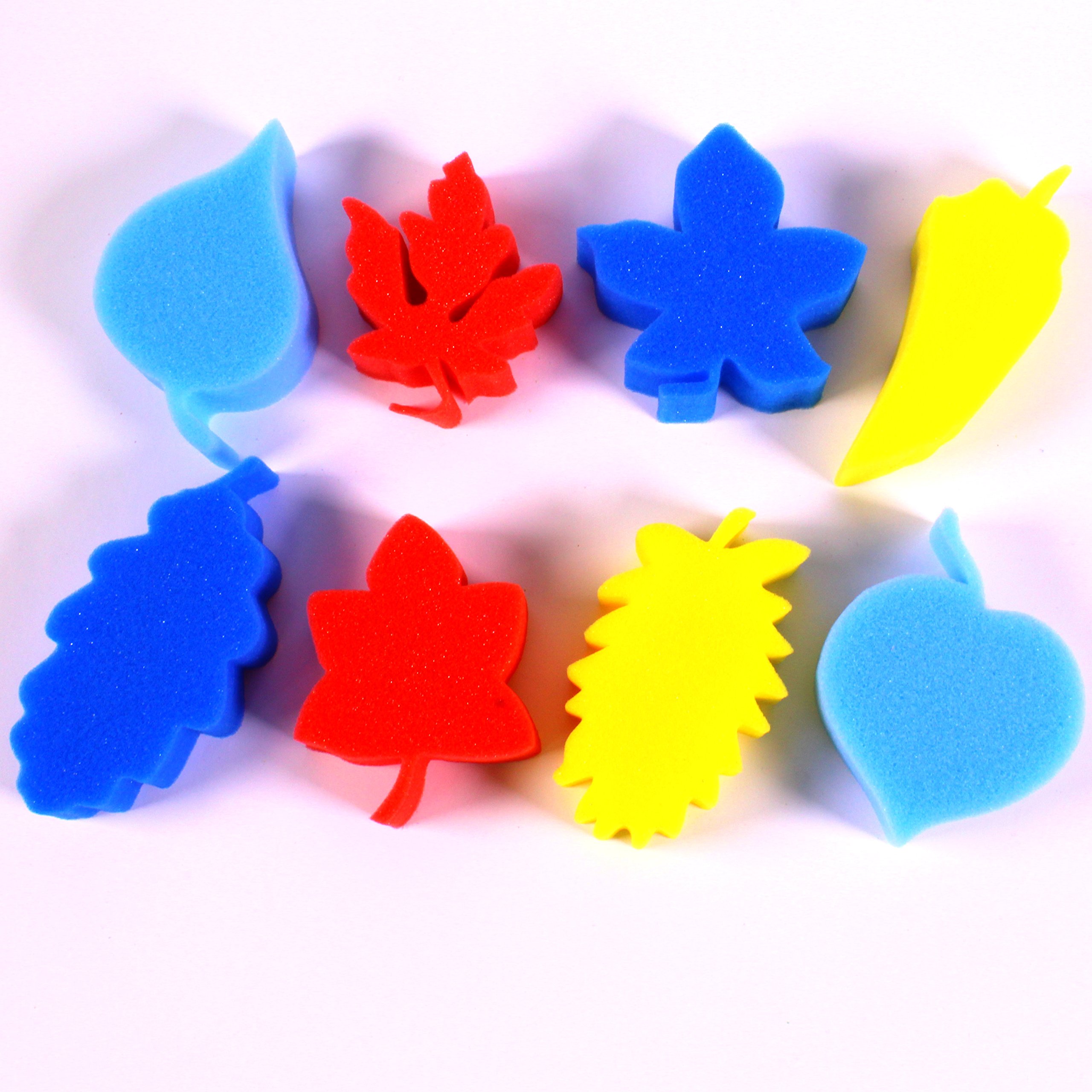 Bcreativetolearn Assorted Leaf Shape Painting Sponges For Art & Craft Set Of 8 Foam Paint Applicators By Bcreative ®