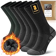 FORVEVO 60% Merino Wandersocken Herren Damen 3 Paar, Wollsocken Herren Gepolstert,Warme Wintersocken Herren, Atmungsaktiv Sportsocken