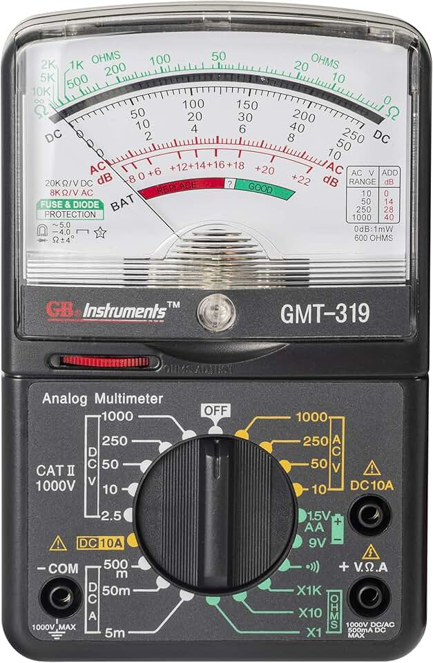 Multímetro Gardner Bender GMT-319, RJ-45 e RJ-11, 7 funções/19 faixas, 1000 V, preto