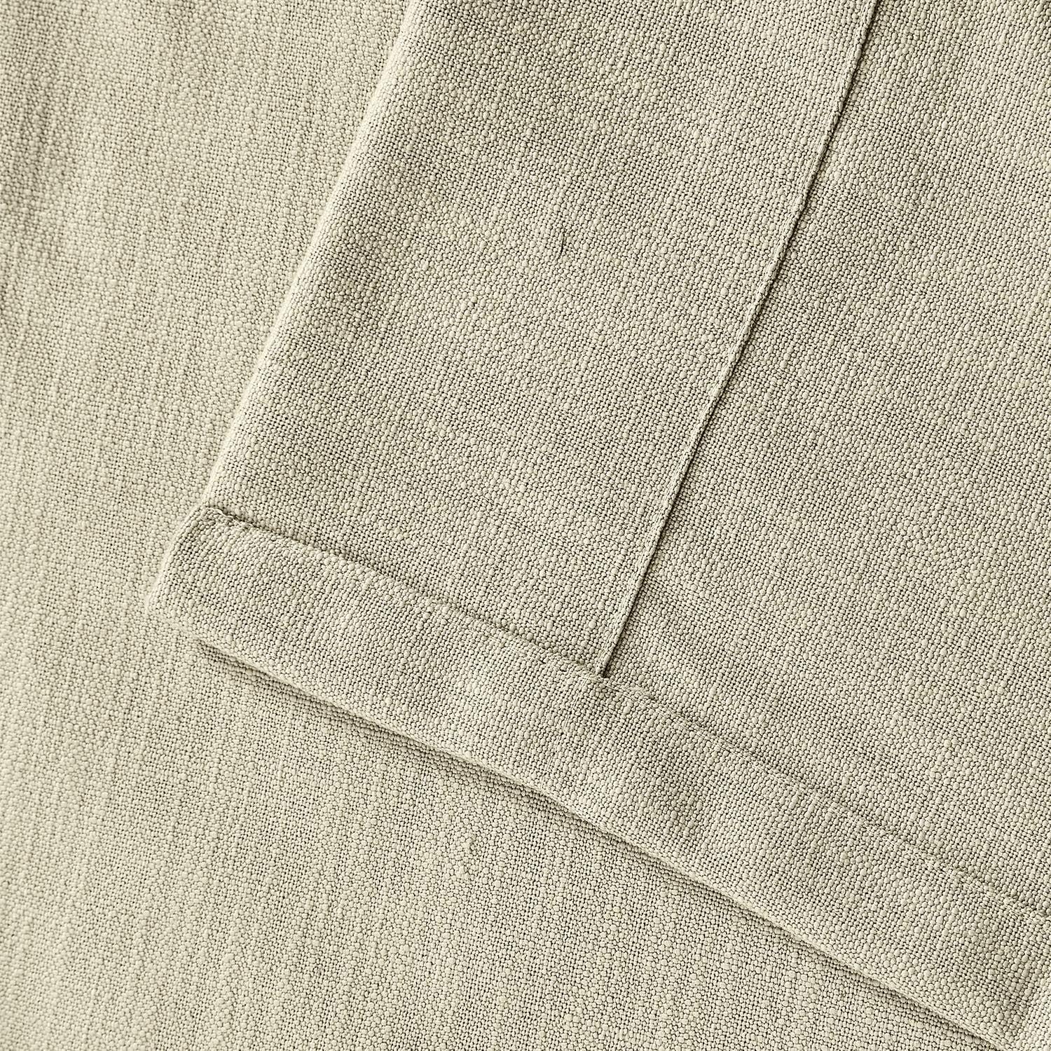 ChadMade 2 Panels 50 Inch Wide by 132 Inch Long Linen Cotton Curtains Room Darkening Pinch Pleated Draperies Living Room Patio Sliding Door Extra Long Drapes, Safari, Cary Collection