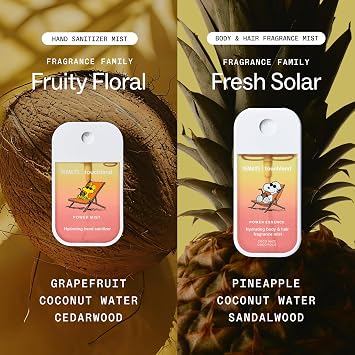 Touchland x Peanuts Hand Sanitizer & Body Mist Set Beach Coco & Coco Haze