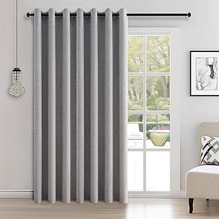 Topfinel Light Grey Curtains 90x90 100% Blackout Curtains for Bedroom Linen Eyelets Curtains Thermal Modern for Living Room,228 x 228 CM 1 Panels