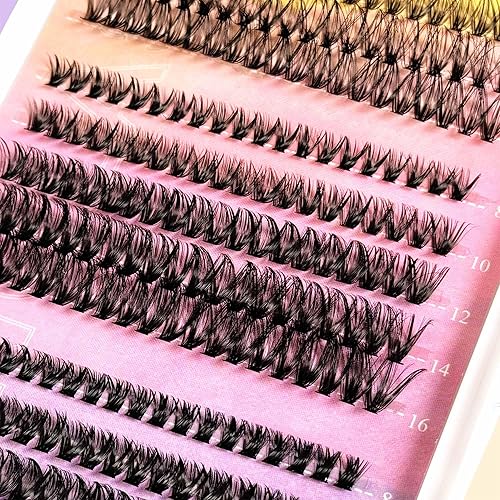 Miniatura 5 de NINGLASH Extensiones de pestañas en racimo de 30, 40, 50, 60, 80, 100D, volumen de 600 unidades, extensiones de pestañas individuales gruesas de