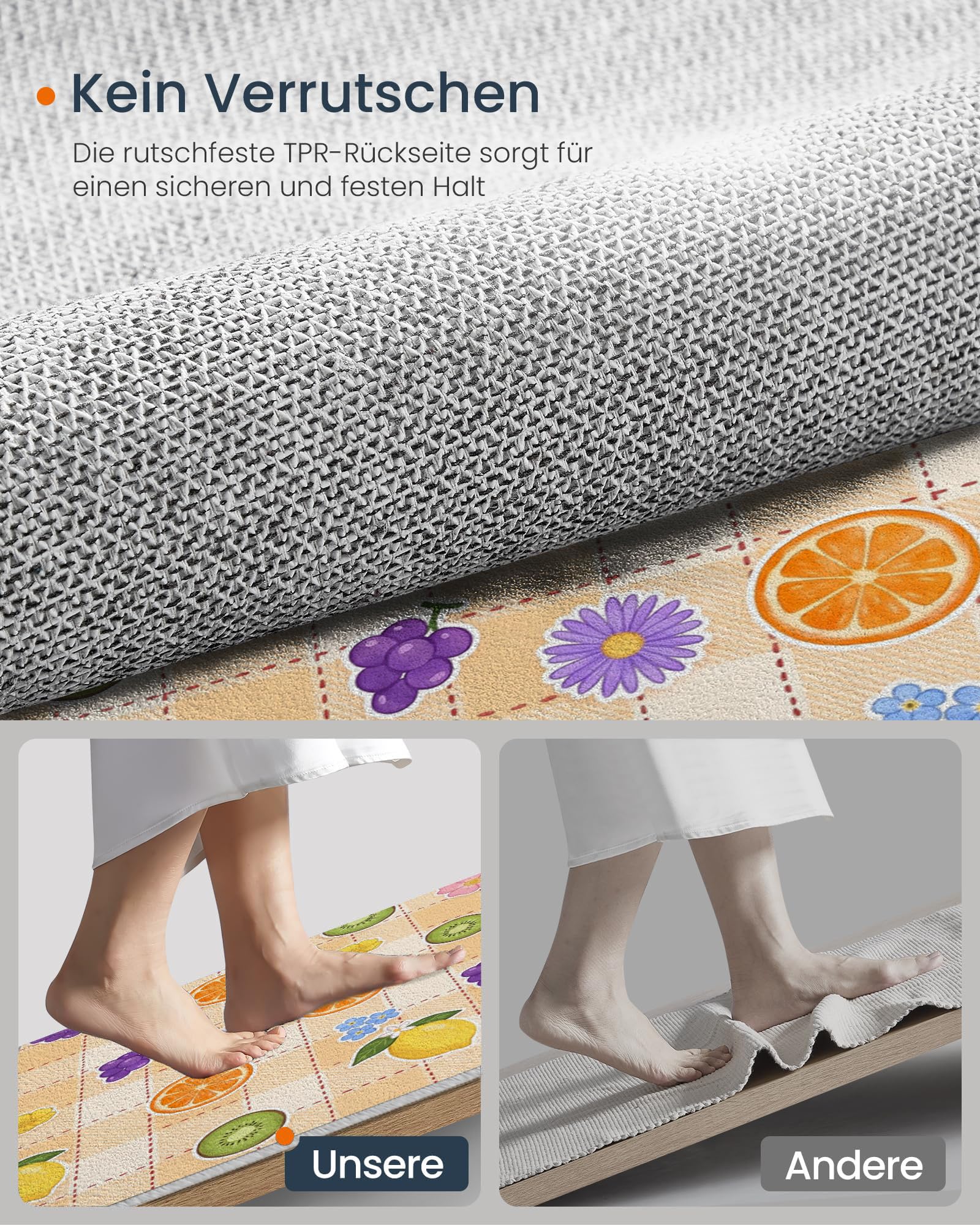Orange Chaud Autocollants De Dessin Animépaillasson Durable Et Antidérapant Retient L’Eau Et Les Saletés Facile À Nettoyerpaillasson Interieur80 X 120 Cmtapis D'Entrée Antidérapant