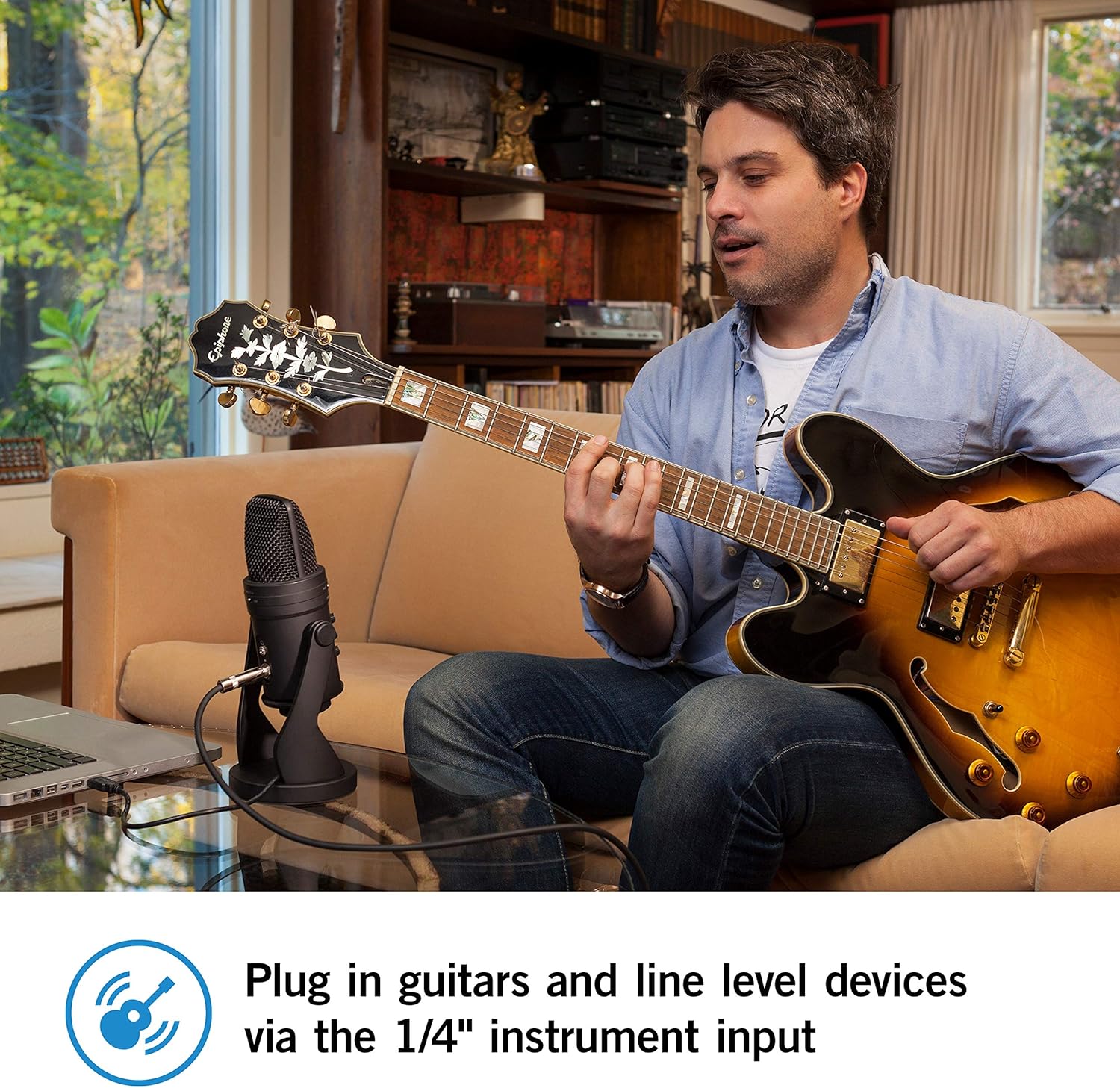 Get Popular Offer Samson G-Track Pro Professional USB Condenser Microphone with Audio Interface, Black (SAGM1UPRO) Bundle with Blucoil Pop Filter Windscreen, and 6-FT Headphone Extension Cable (3.5mm)