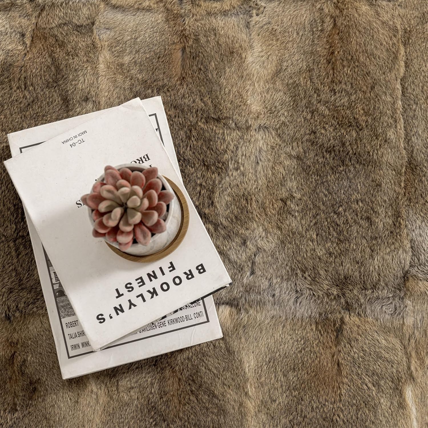 Fur Blanket Throw for Couch Yellow Rabbit Hide Fur Throw Blanket Fuzzy Fluffy Super Soft Furry Plush Decorative Comfy Shag Thick Sherpa Shaggy Throws and Blankets for Sofa, Bed, 55.12x62.99 inch - Image 7