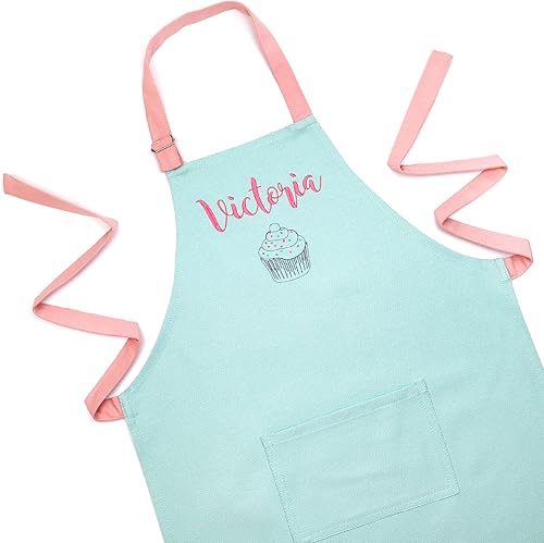 Miniatura 3 de Delantal de cocina personalizado para hombres y mujeres, delantal de chef y sombrero para hornear cocina de algodón con bolsillos