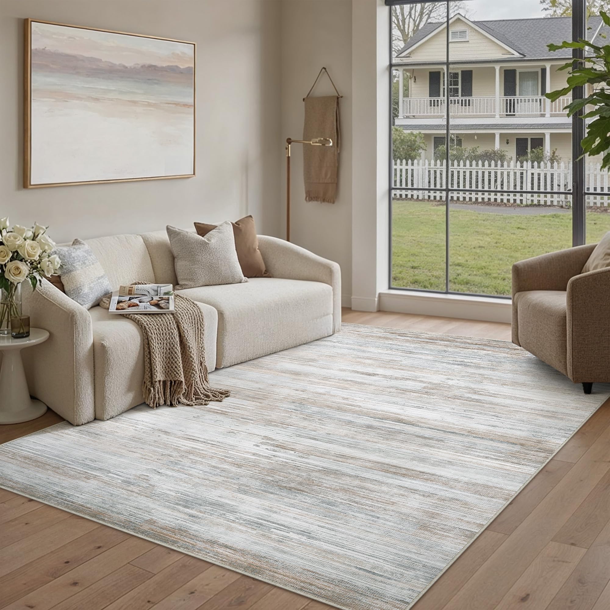 PureCozy Teppich Wohnzimmer Modern Abstrakt Schlafzimmer Gegend