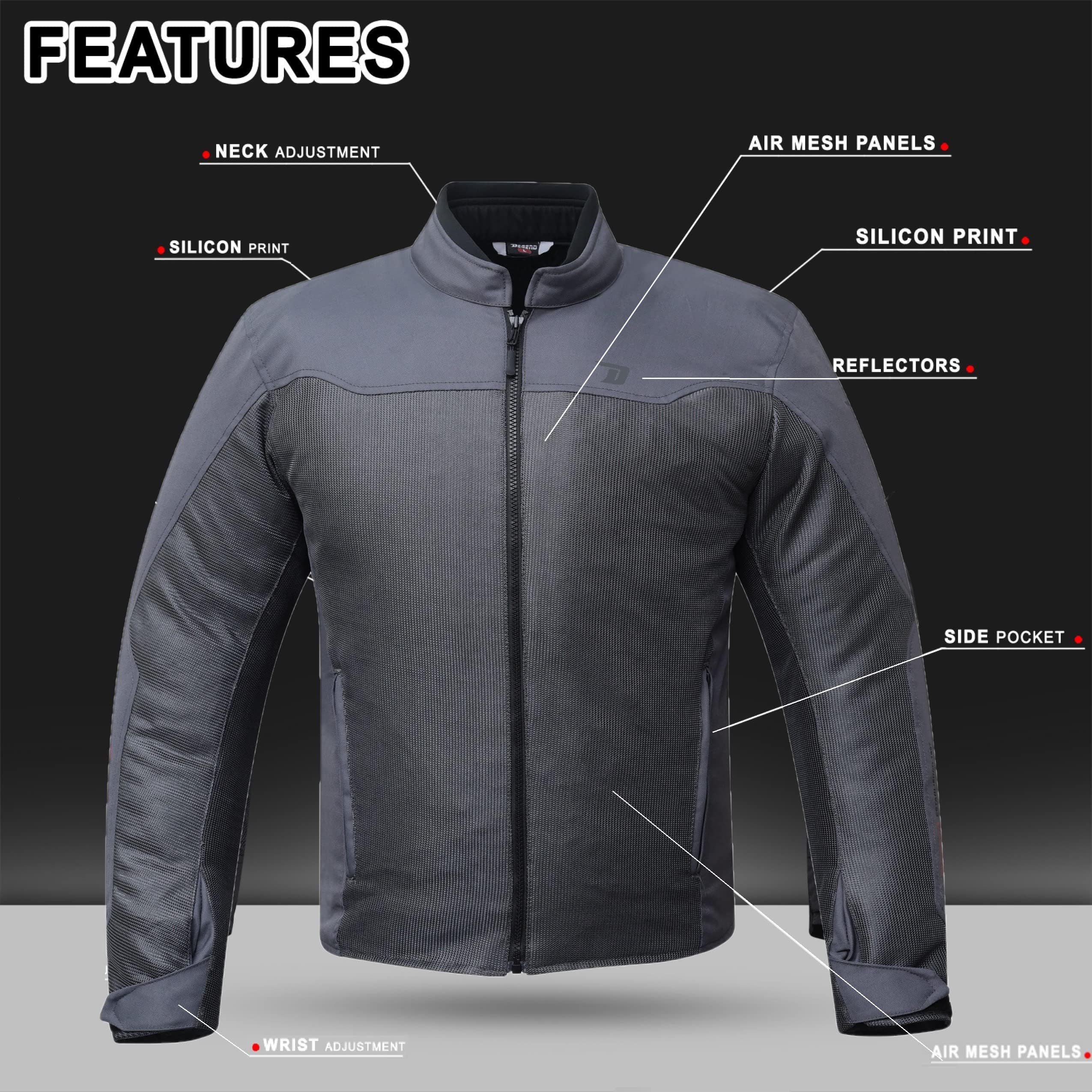 SMART MAN | Chaqueta Moto Hombre Resistente al Calor de Verano con Protectores Desmontables | Homologada