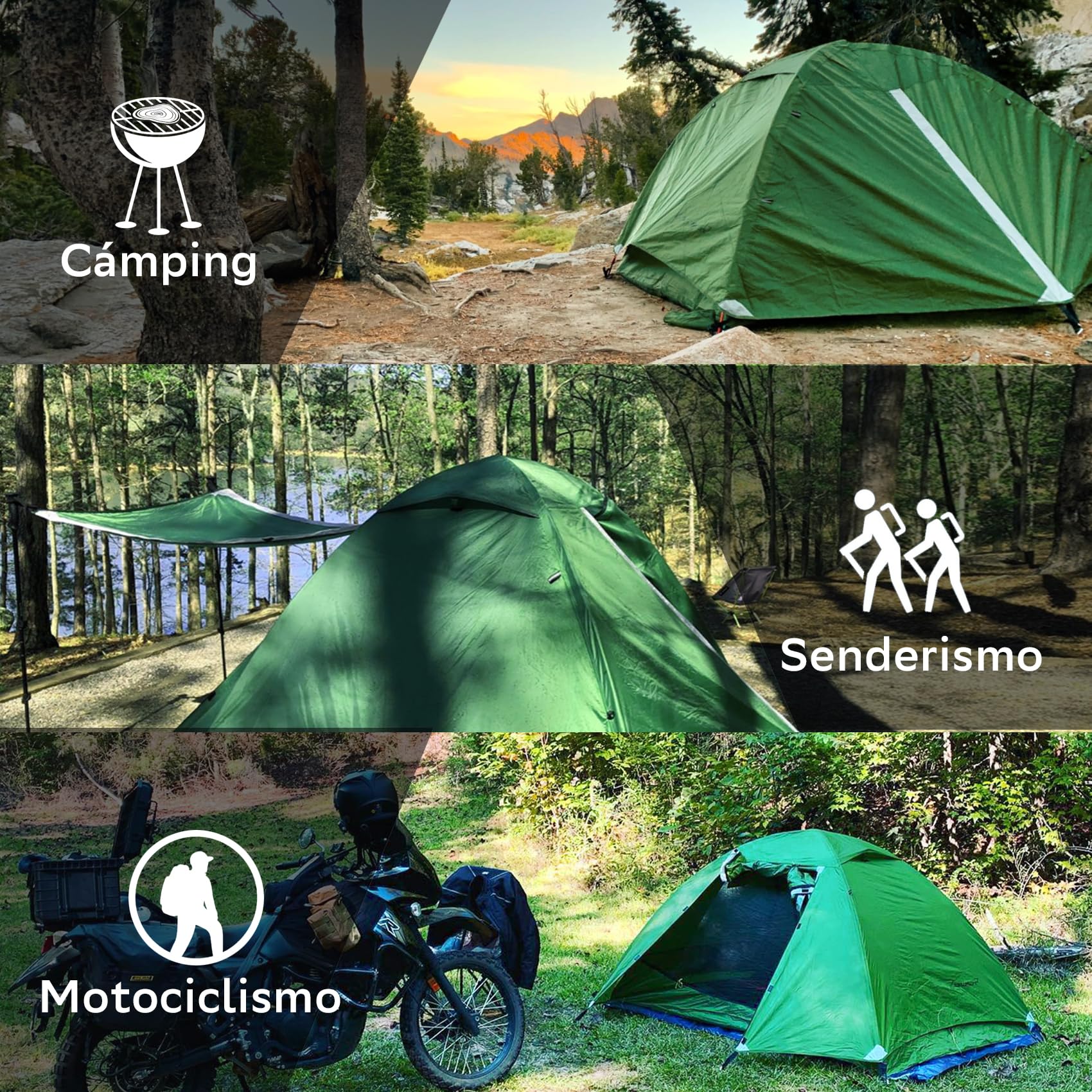 Clostnature - Tienda de Campaña para 2/3/4 Personas para Acampar - Tienda de Campaña Impermeable para Exteriores,Tienda de Campaña Compacta con Tamaño de Paquete Pequeño,Festival