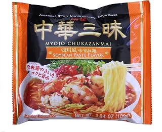 Myojo Chukazanmai Instant Ramen Miso Soybean Paste Flavor, 3.84-Ounce (Pack of 6)