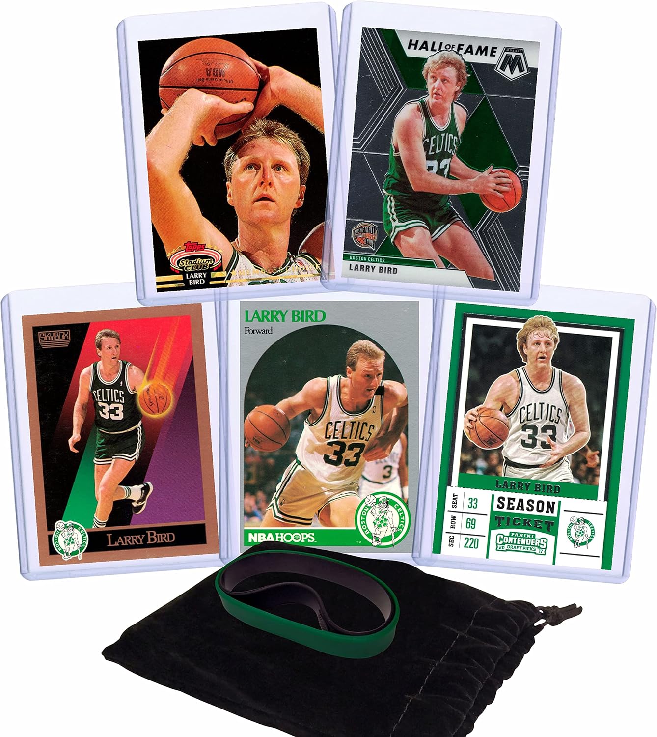 Larry Bird Basketball Cards Assorted (5) Bundle - Boston Celtics Trading Card Gift Pack Thumbnail