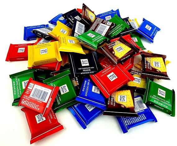Ritter Sport Mini Chocolate Squares, 2 lbs in a BlackTie Box