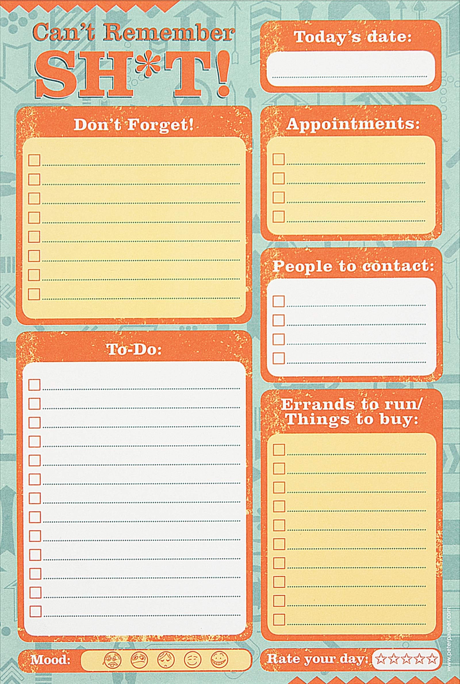 Can't Remember Sh*t Planner Pad