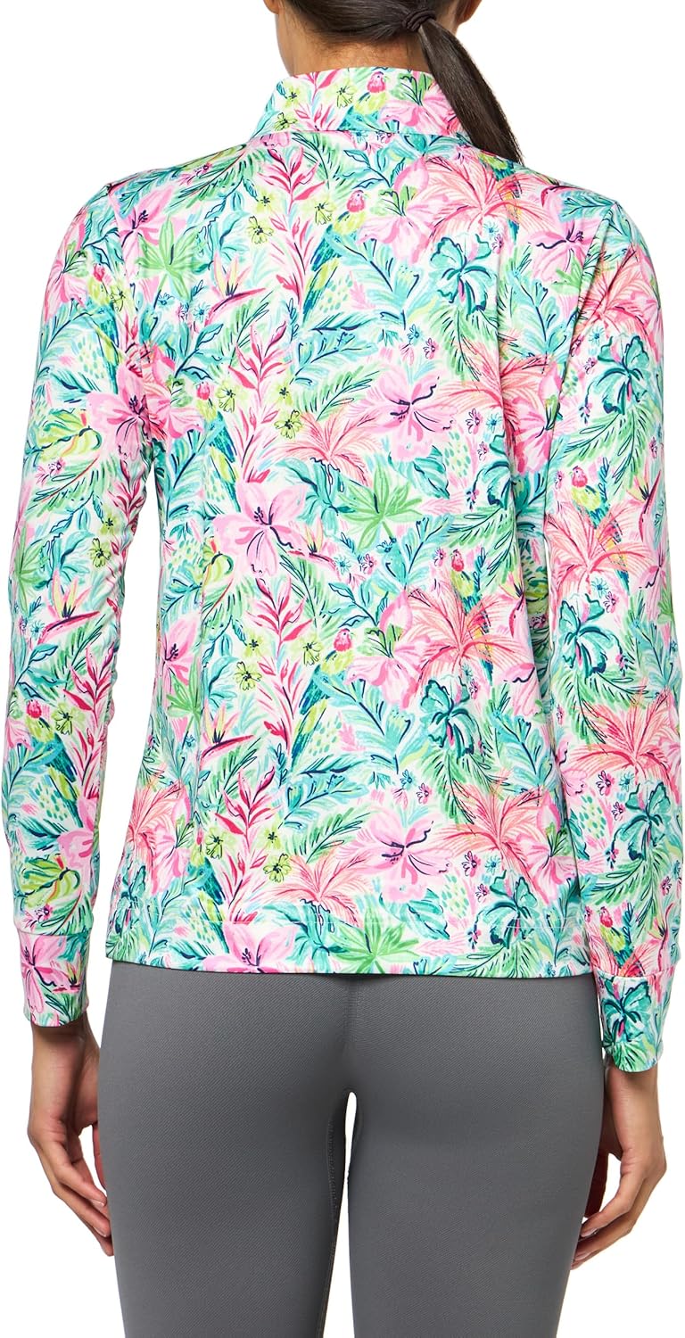 Stella Parker Womens Long Sleeve Quarter Zip Tennis-Golf Polo Top- UPF+, Quick Dry, Moisture Wicking - Image 2