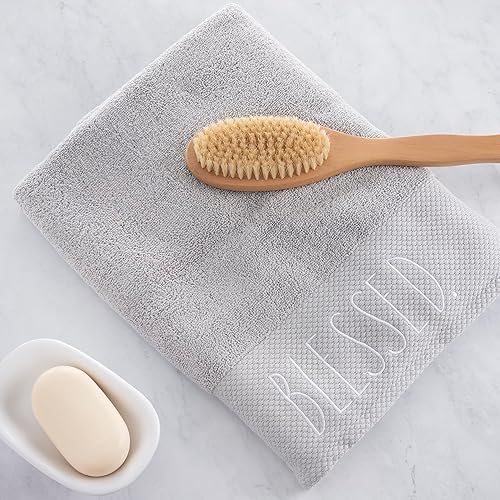 Miniatura 4 de Rae Dunn Juego de 4 toallas de baño bordadas, 100% algodón