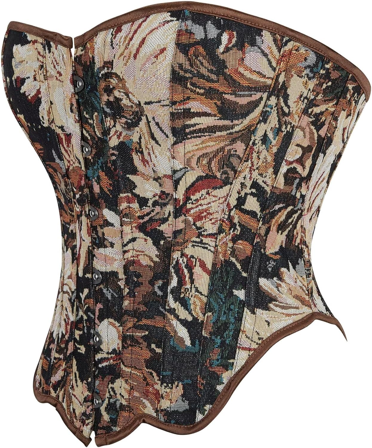 Vintage Renaissance Corset Top for Women Floral Bustier Lace Up Boned Overbust Lingerie Bodyshaper - Image 2