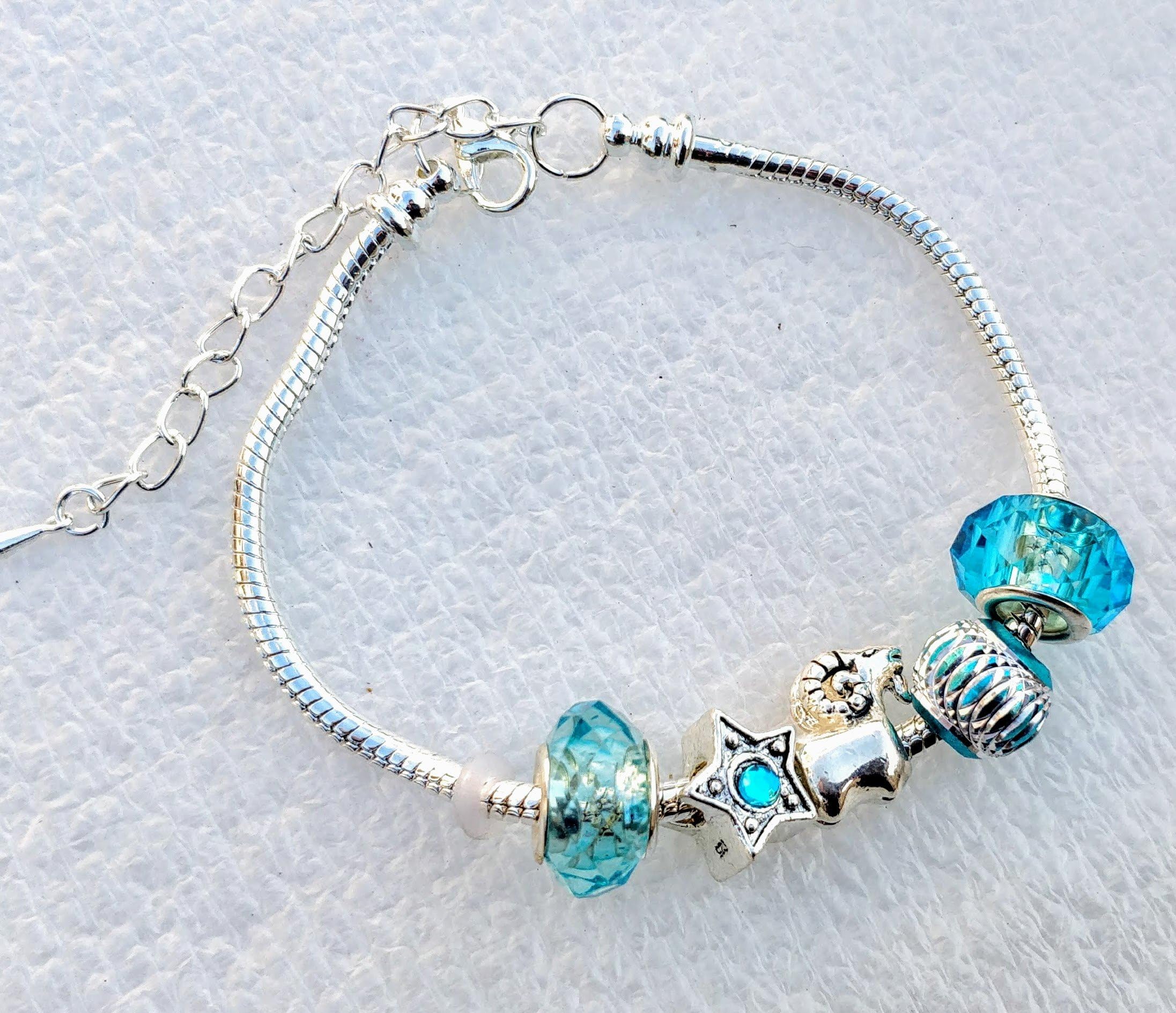 Sterling Silver 925 Capricorn Goat Bead Spacer Beads European Bracelet