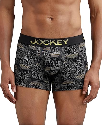 Jockey FP23 Men’s Super Combed Cotton Elastane Stretch Printed Trunk with Ultrasoft Waistband (Prints May Vary)