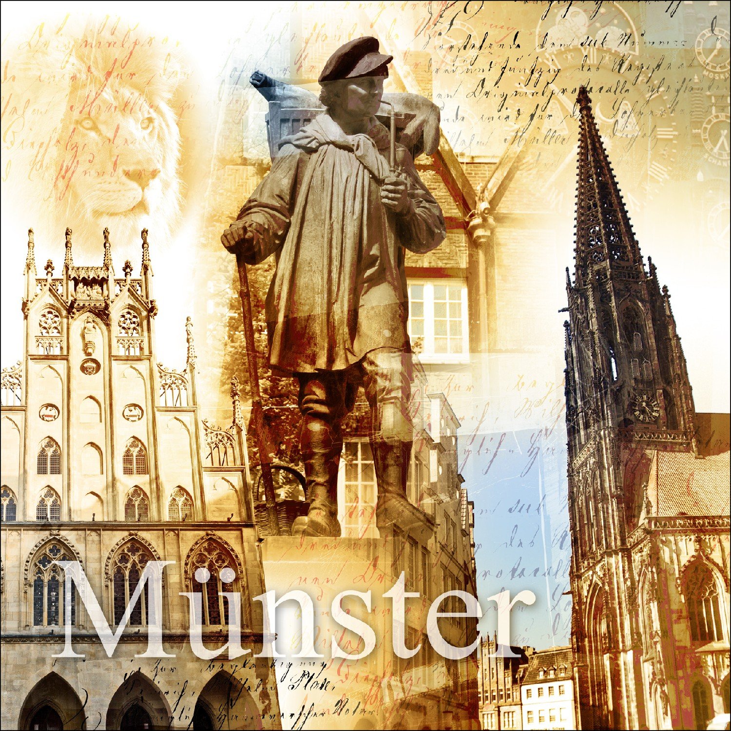 Impression giclée tableau mural multicolore 30 x 30 cm Munster Pro-Art g1286a