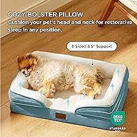Vista 438 de Bedsure - Cama ortopédica mediana para perros, sofá cama impermeable para perros medianos, espuma de soporte con funda extraíble y lavable, forro