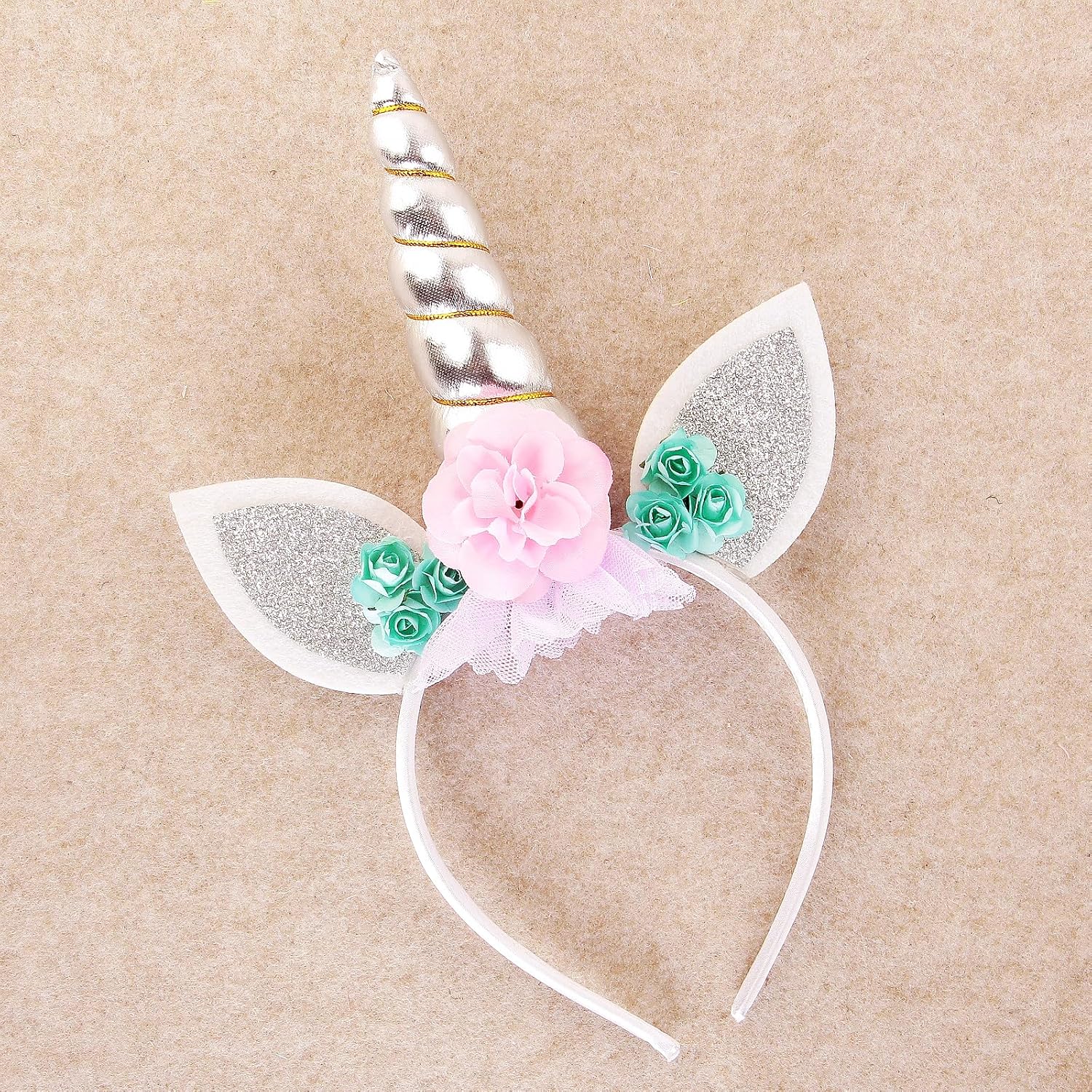 Nishine Cute Little Pony Unicorn Horn Headband Cat Ear Hairband Headwear Halloween Party Supply