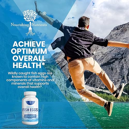 Miniatura 6 de Huevos de pescado capturados salvajes 2,000 mg - Suplemento Omega 3 para ojos, salud cerebral, apoya la inmunidad, huesos y dientes, apoyo del