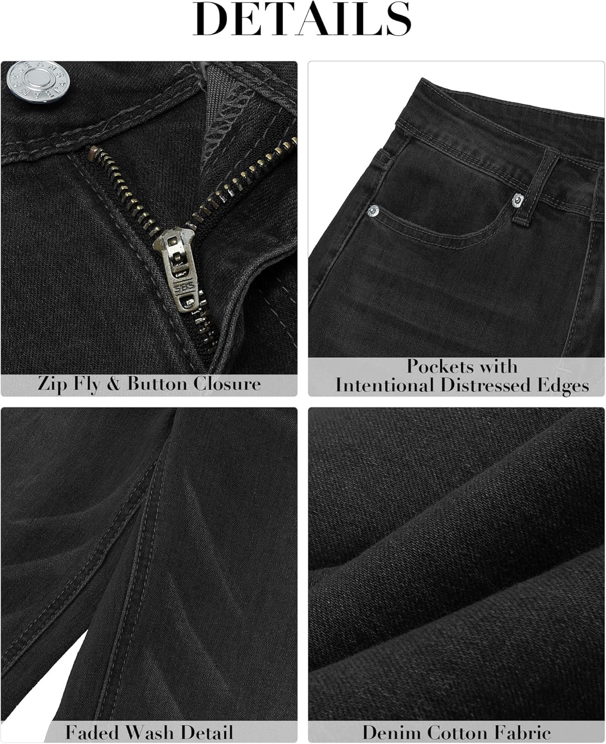 GRAPENT Womens Flare Jeans High Waisted Wide Leg Baggy Jean for Women Stretch Denim Pants - Image 6