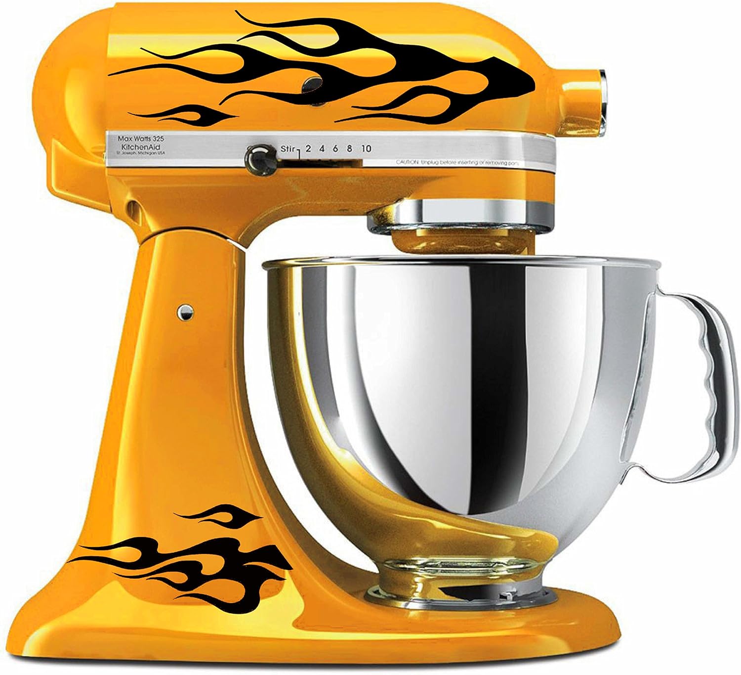 Flames Mixer Decal Set (Multi) (Black) Home & Kitchen
