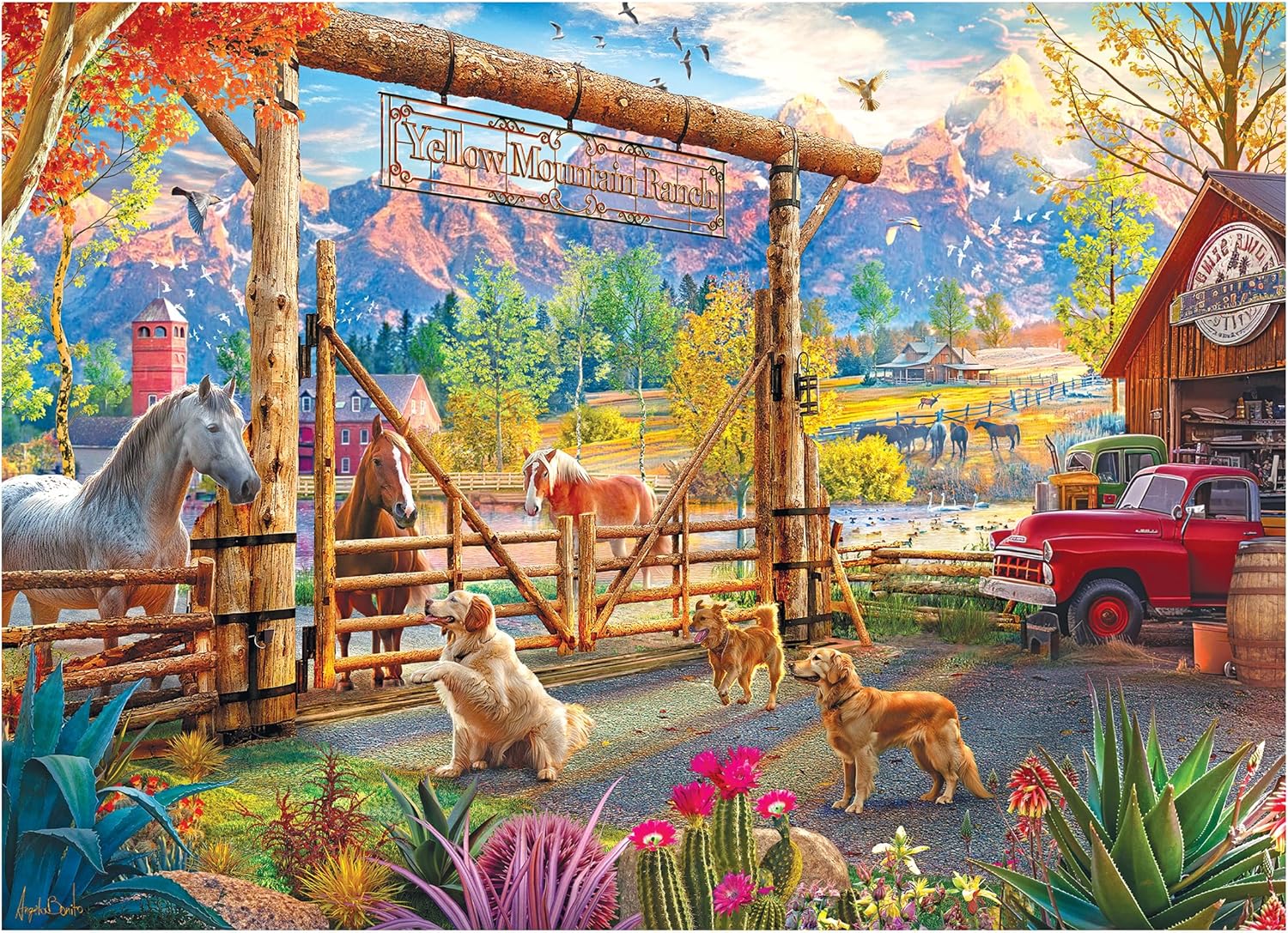 Roseart - Kodak Premium - Ranch Pickup - 1000 Piece Jigsaw Puzzle for Adults