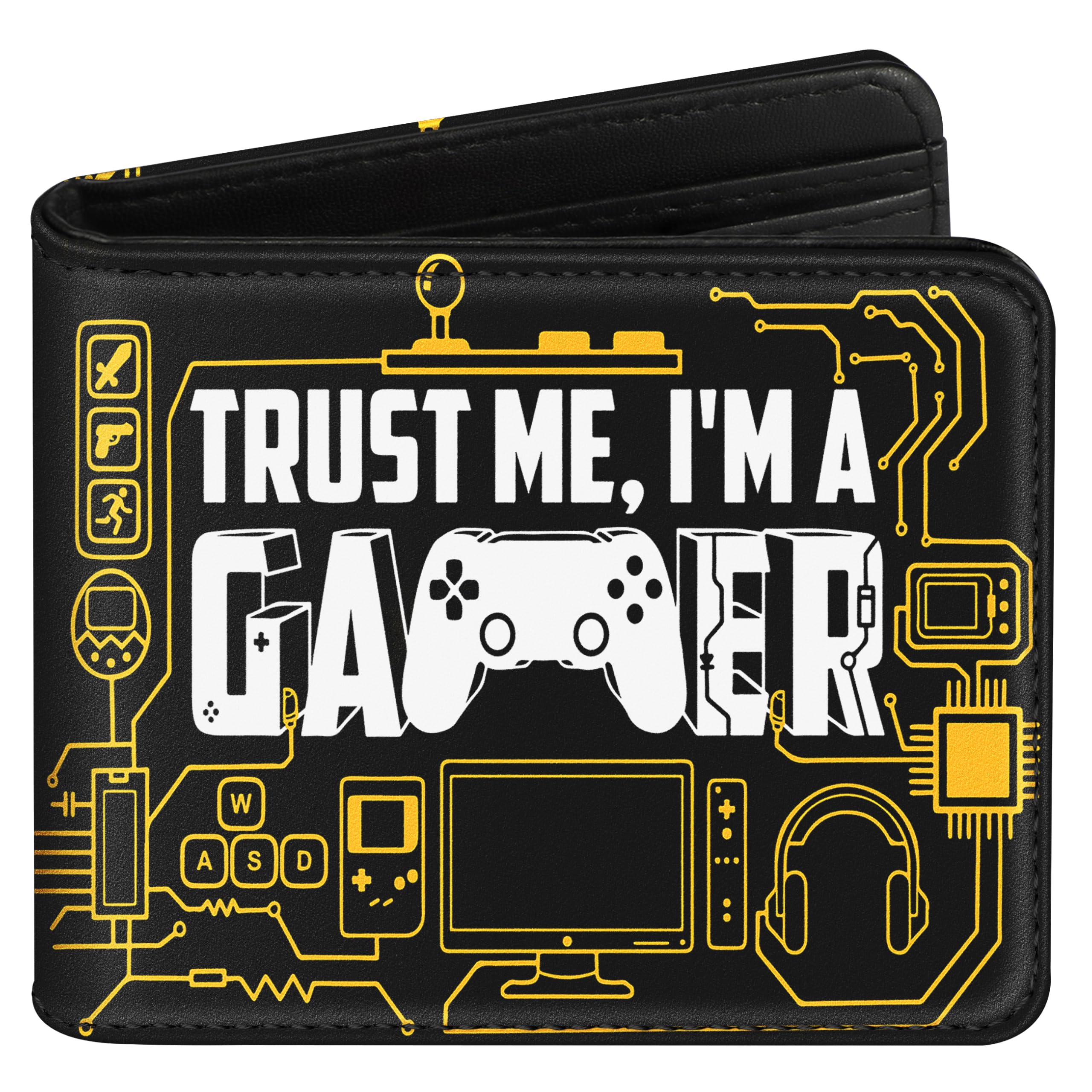Leather Wallet for Boys Girls Kids Teens Cartoon Design Wallet, Gamer, Gamer-image-36