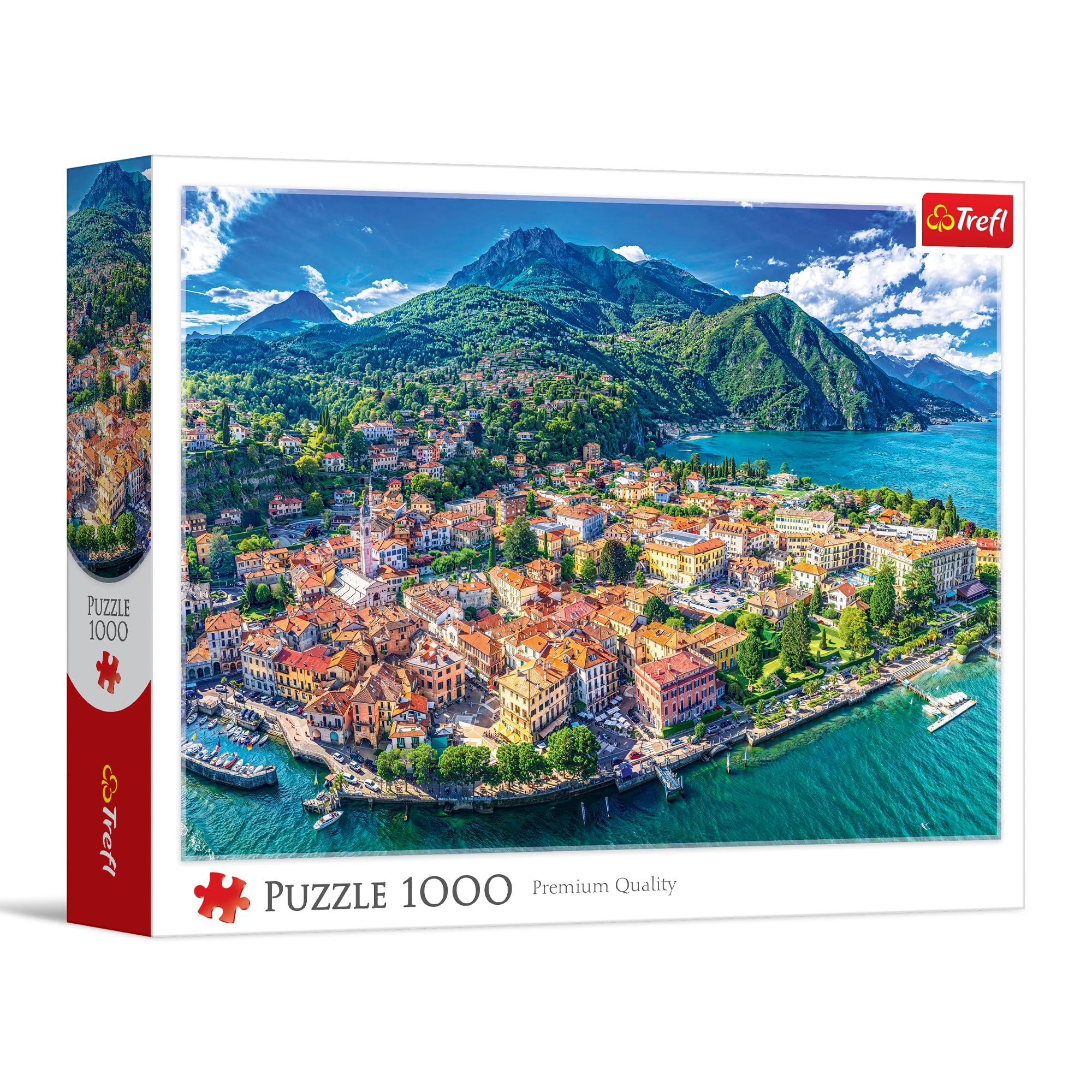 Trefl Menaggio on Lake Como, Italy - 1000 Pieces - DIY Jigsaw Puzzle, Creative Entertainment, Classic Puzzle for Adults and Teens Ages 14+