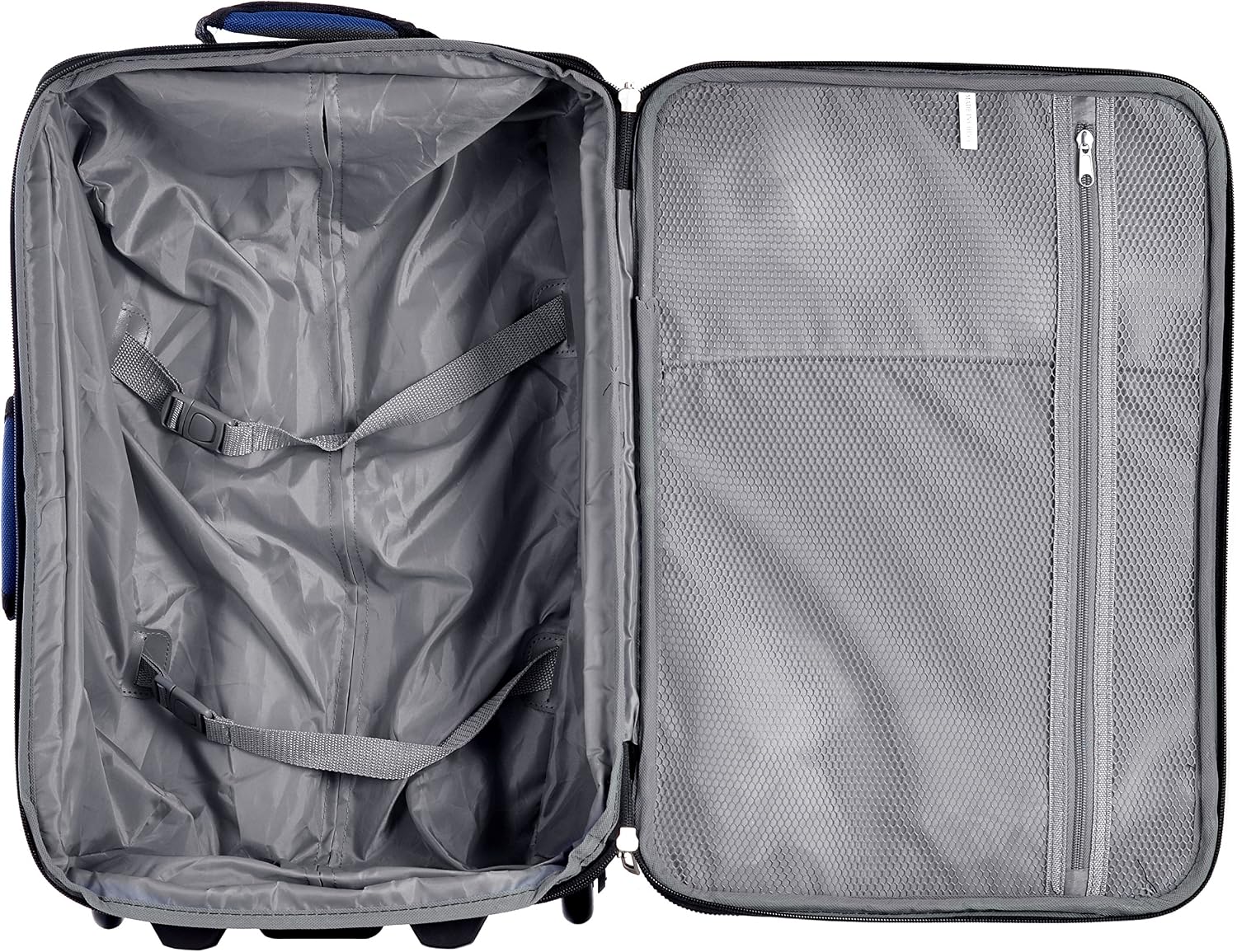 Olympia U.S.A. Let's Travel 2 Piece Carry-On Luggage Set, Navy/Red