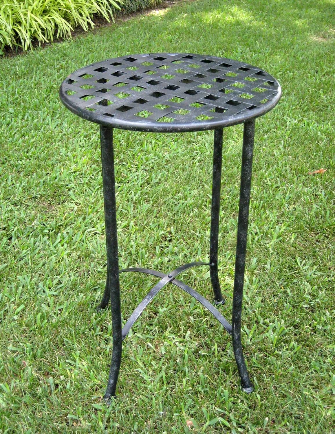 International Caravan 16 in. Iron Patio Side Table