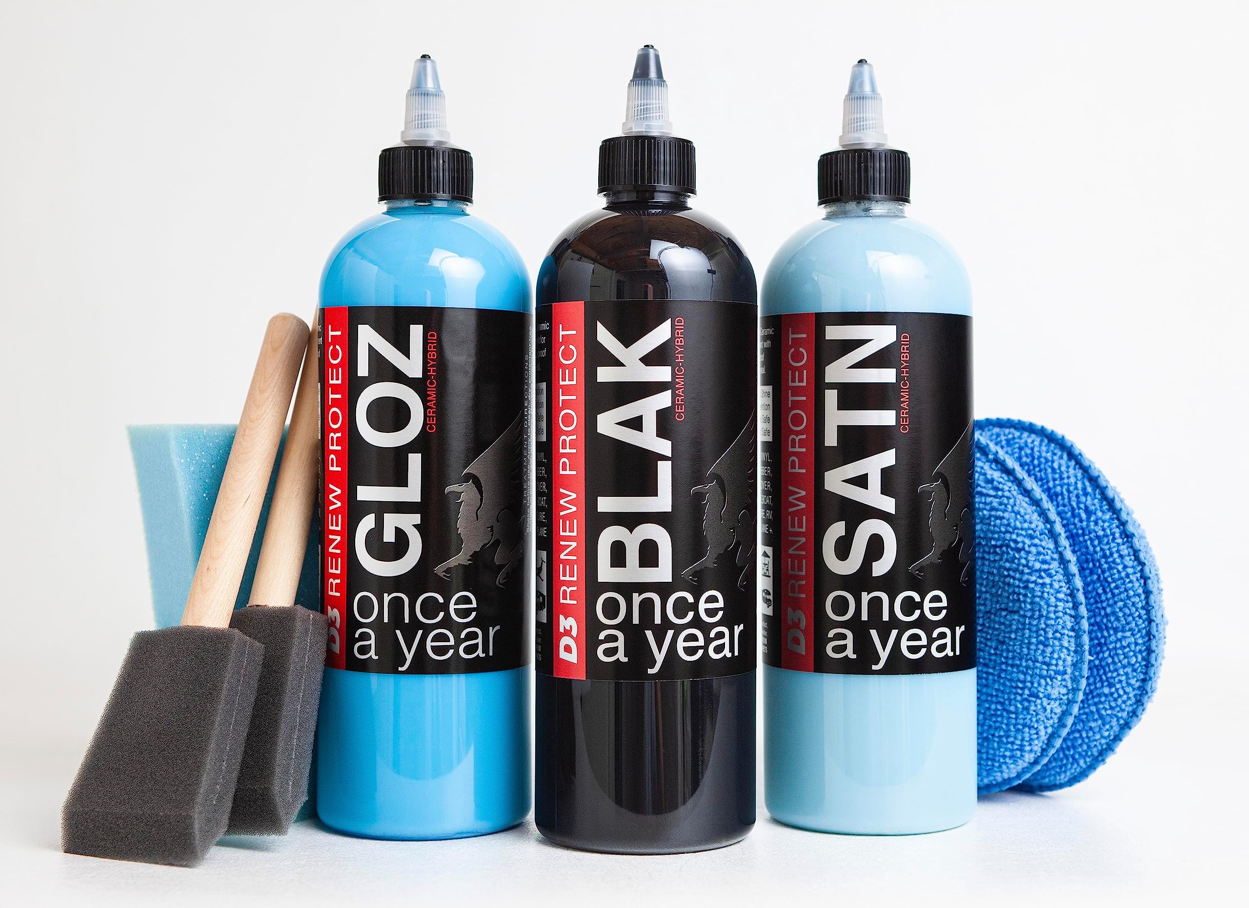 Shop Set | High Gloss, Semi & Low Gloss Options, Real Restoration & True Protection - Tire Coating, Plastic, Rubber, Vinyl | Prevents Tire Dry Rot | 100% UV Block Protection | Dry-Seal