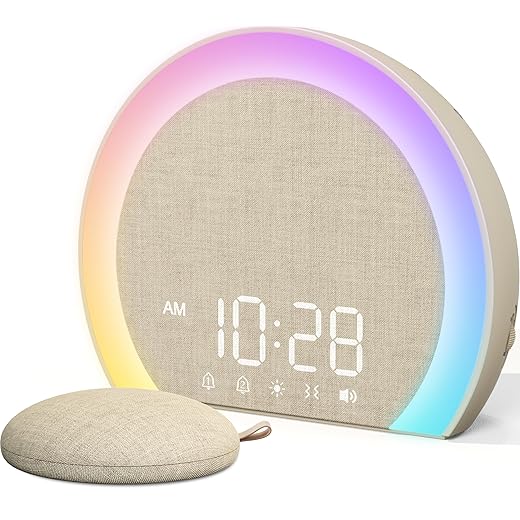 ANJANK Wireless Bed Shaker Alarm with Light