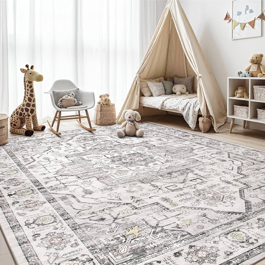 Amazon.com: Area Rug 10x12 Washable Vintage - Soft