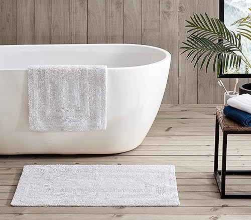 Miniatura 1 de Eddie Bauer - Juego de 2 alfombras de baño, 100 % algodón suave con respaldo antideslizante, secado rápido y superabsorbente, paquete de 2 unidades