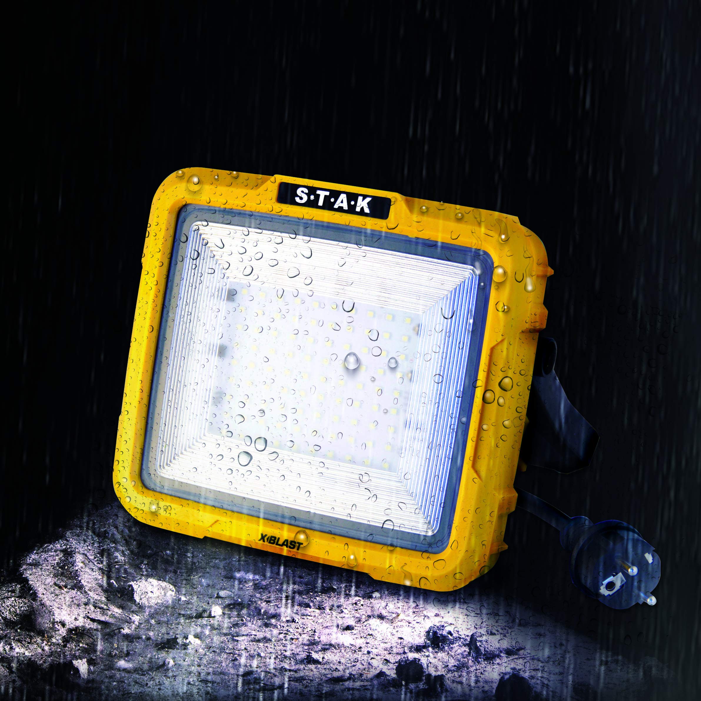 Stak X-Blast - Foco de obra (50 W), color amarillo